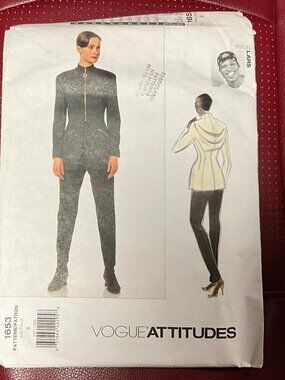 Vogue Attitudes 1653 Byron Lars Sewing Pattern Misses Jacket & Pants Size 8